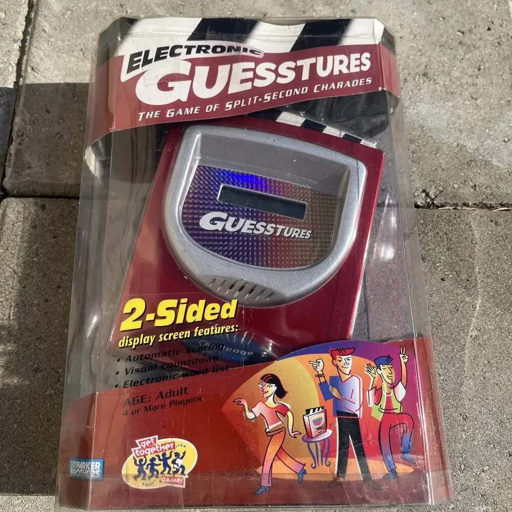 2005 Hasbro Electronic Guesstures Handheld Game 2-Sided Display